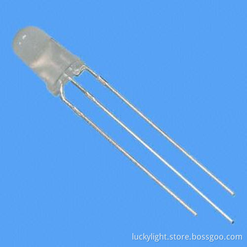 5mm Bi-color 3-pin LED Lamp, 625nm Hi-efficiency Red, 570nm Yellow Green